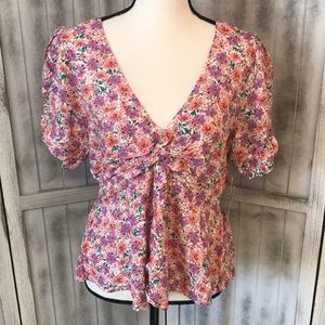 Lily Star Floral V-Neck Top